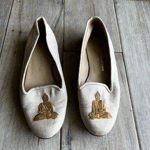 Stubbs & Wootton linen slippers. Size 7.5